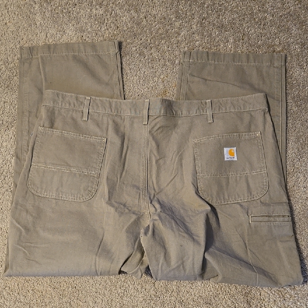 Carhartt Men's Tan Cotton Pants B299MUS 44x30 Relaxed Fit
